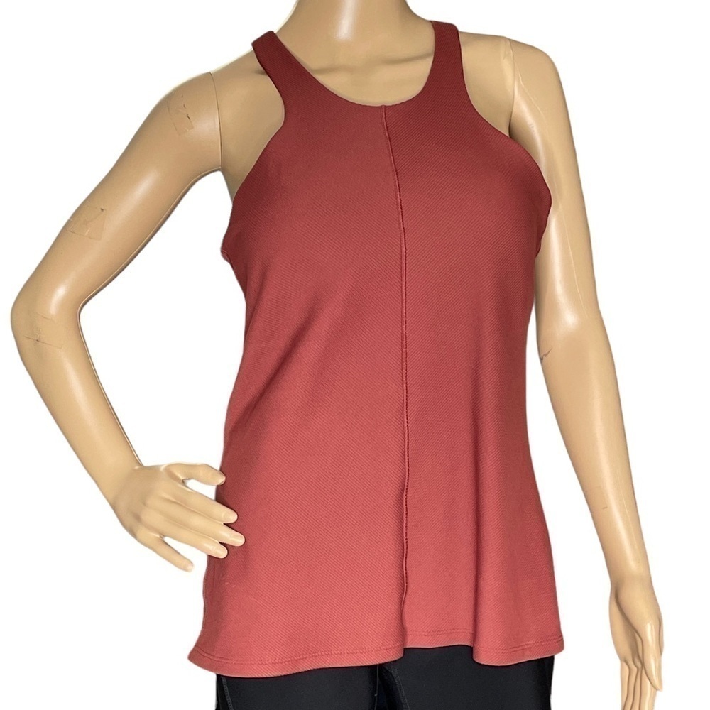 Athleta rust brown tank racerback cutout XL